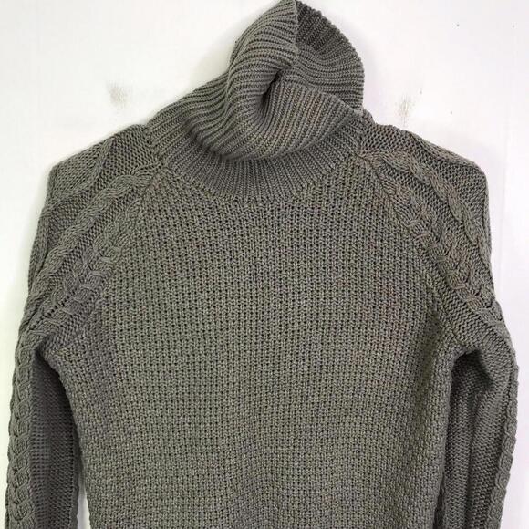 Lauren Ralph Lauren Sweater Womens Turtleneck Cableknit Chunky Heavy Cotton - Picture 3 of 8